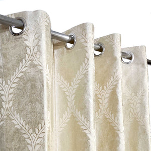 Thick Viscose Curtain Lite Gold on Off-White