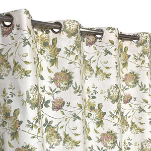 Country Green Floral - Duck Cotton Curtain