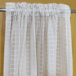 Premium Net Sheer Chiffon Curtain Box Thread