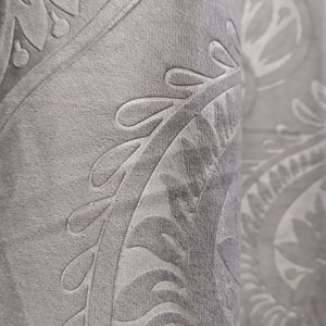 Self Embossed Velvet Curtain Grey
