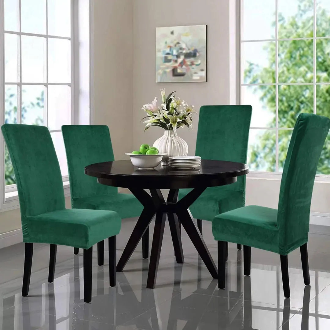 Green dining discount chair covers