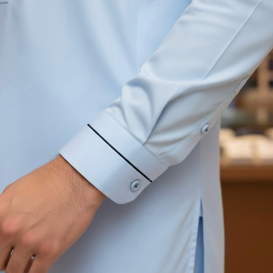 Sky Blue Designer’s Shalwar Kameez Stitched