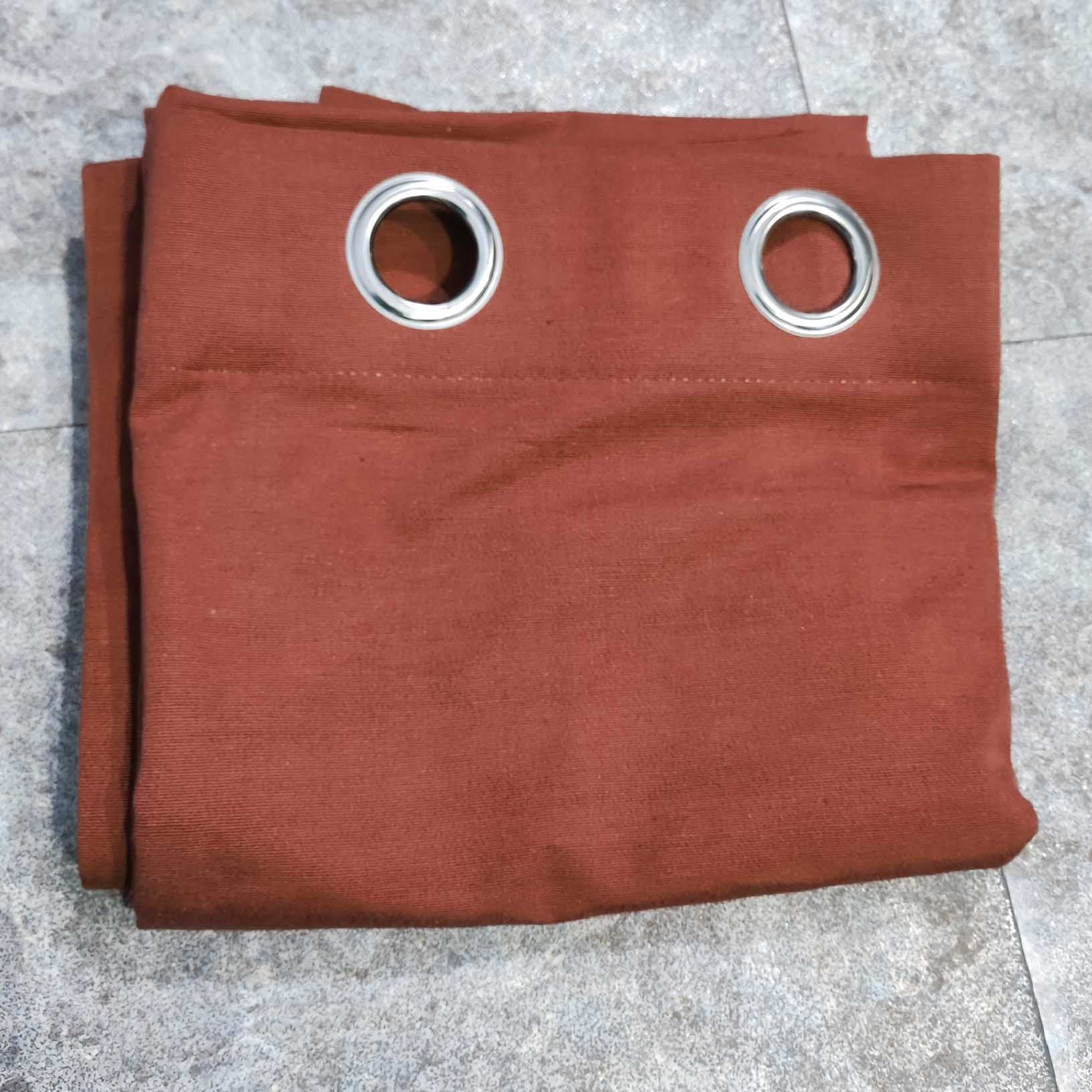 Red Plain Duck Cotton Curtain
