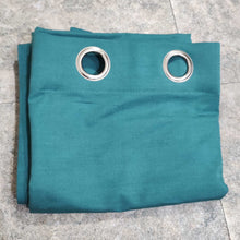 Teal Color Plain Duck Cotton Curtain