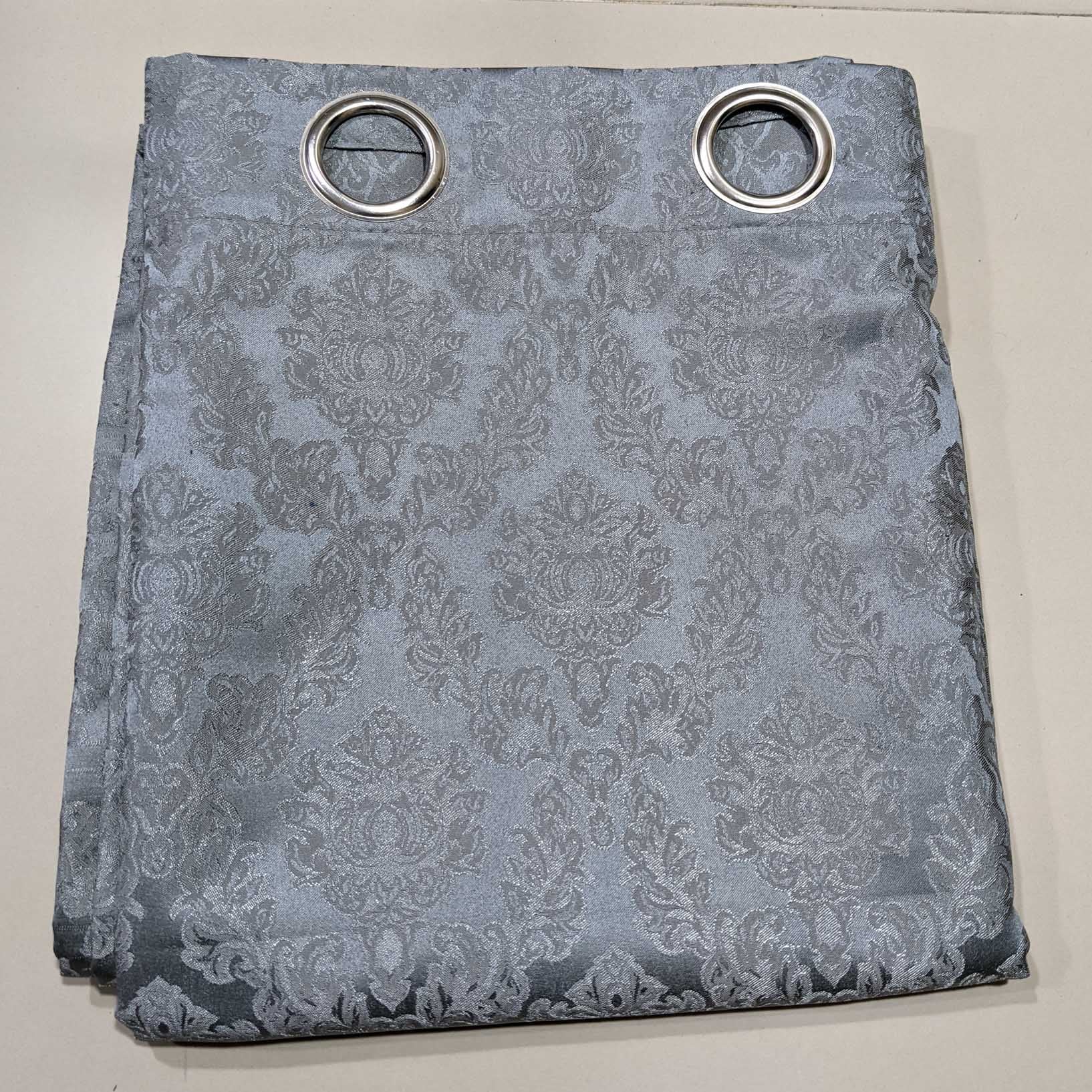 Self Print Thick Shanghai Curtain Grey