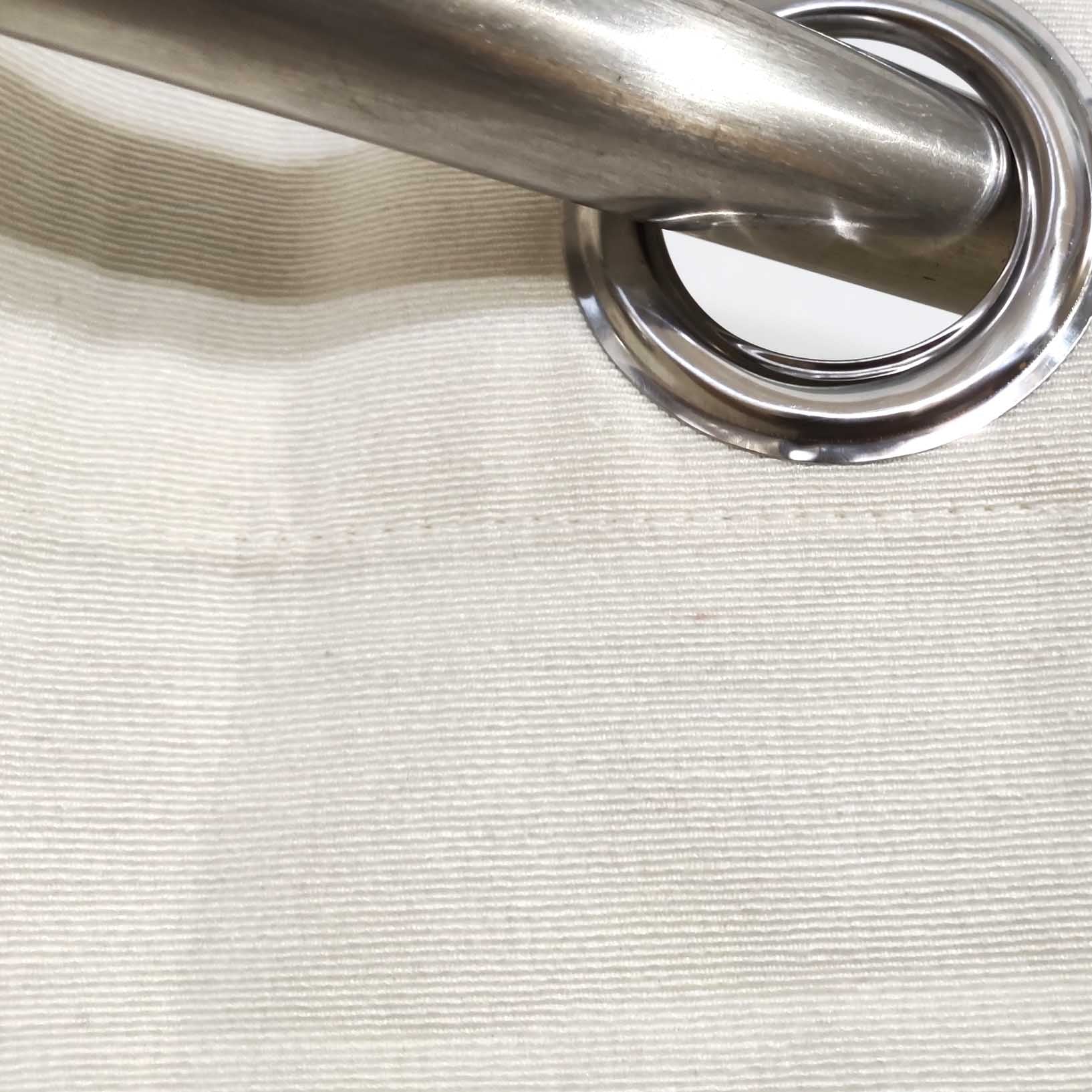 Egg White Plain Duck Cotton Curtain