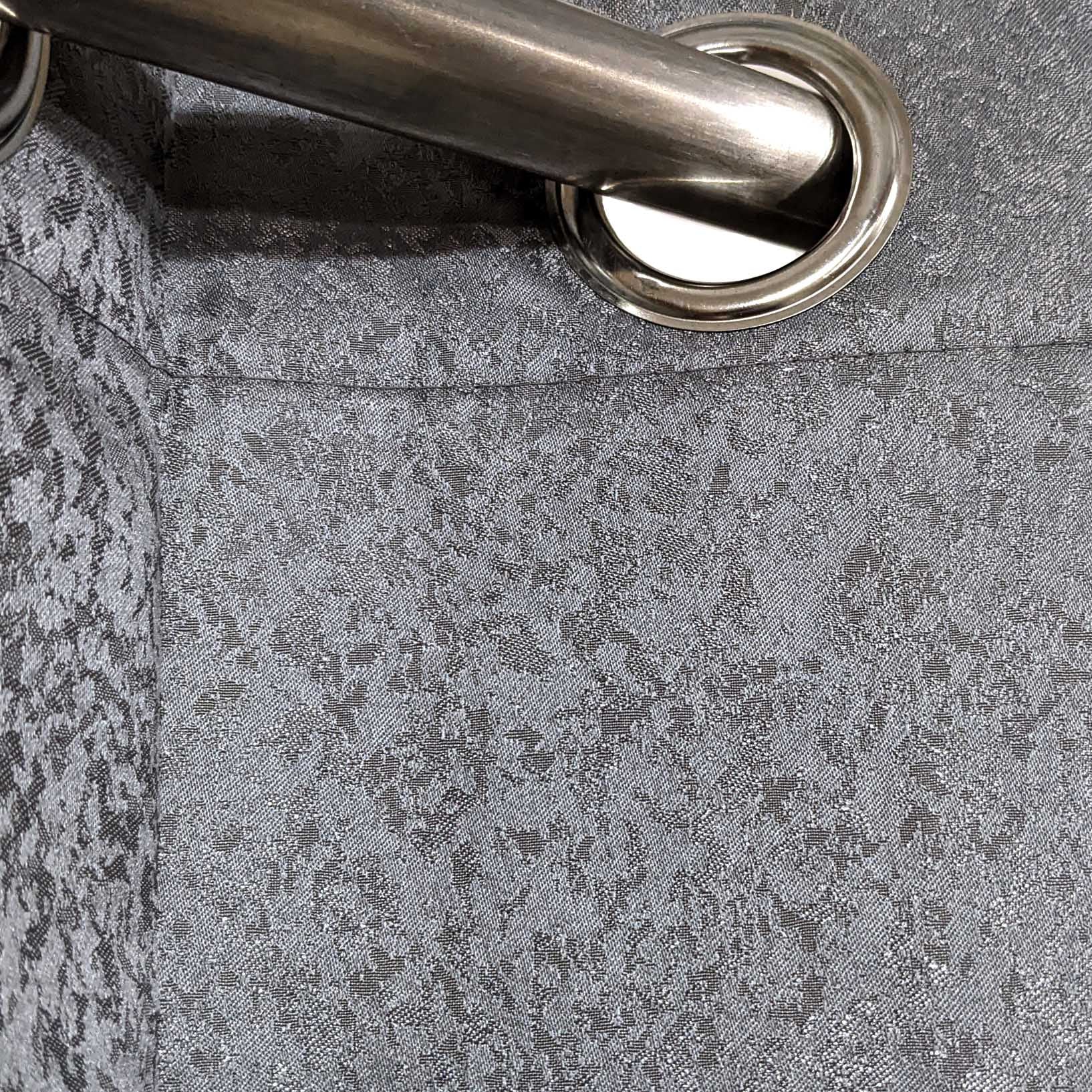 Self Print Thick Shanghai Curtain Grey
