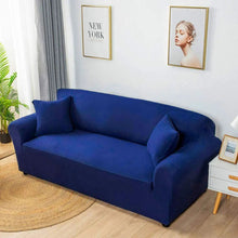 Navy Blue Jersey Fitted Sofa Cover