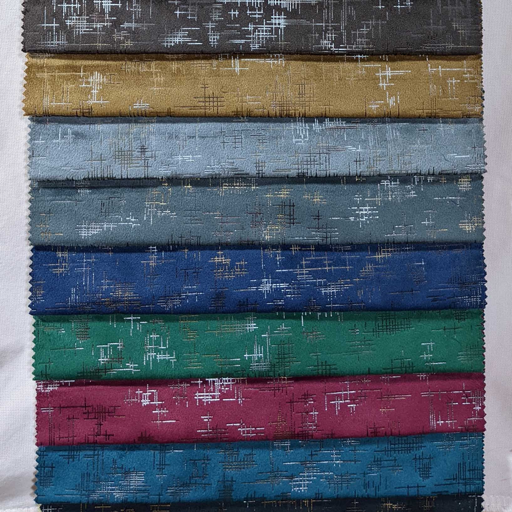 Curtain fabric Samples Glitter Textured Velvet
