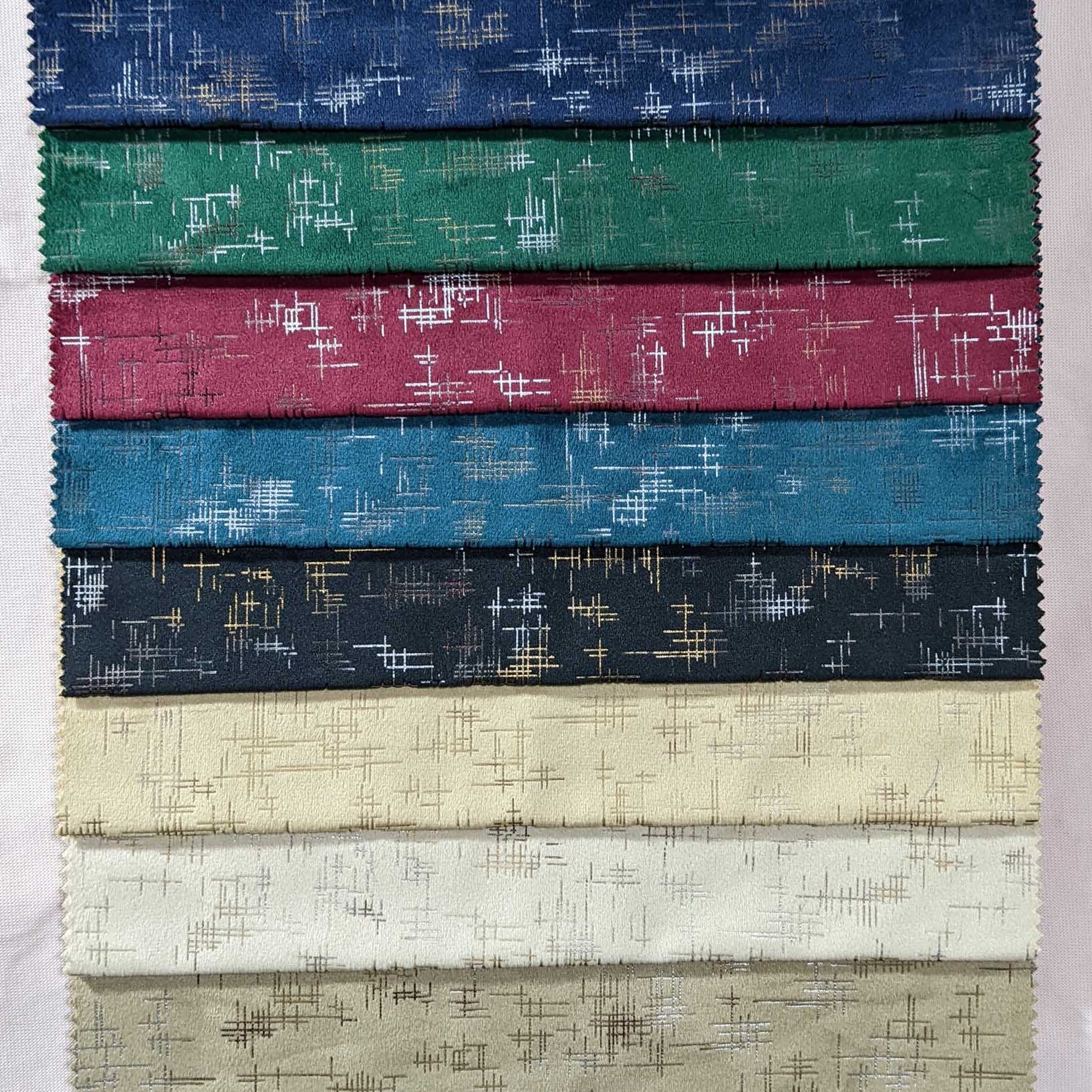 Curtain fabric Samples Glitter Textured Velvet