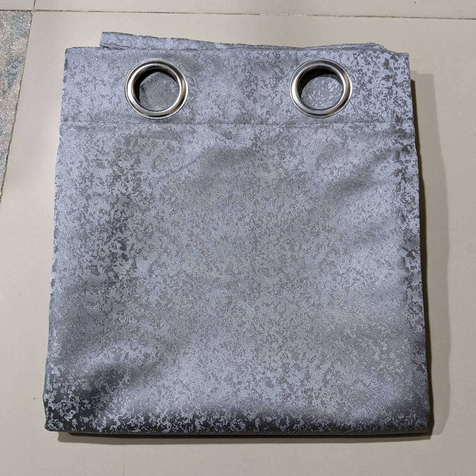 Self Print Thick Shanghai Curtain Grey
