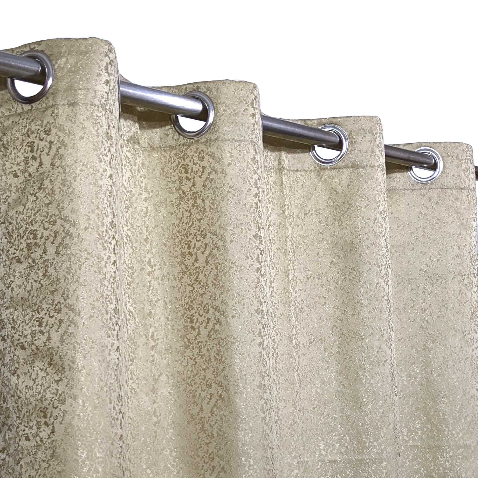 Self Print Thick Shanghai Curtain Gold