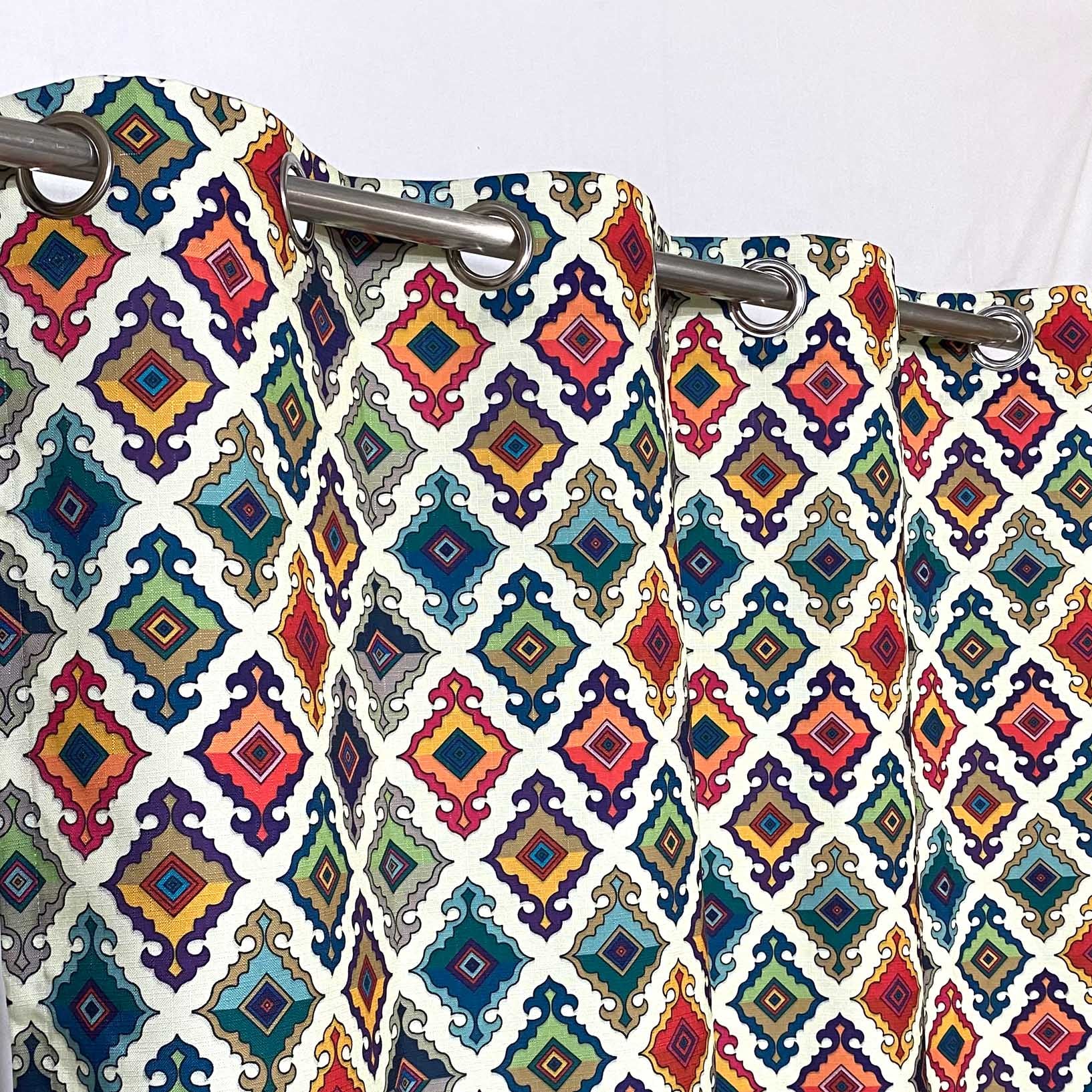Digital Printed Multi Motif Curtain