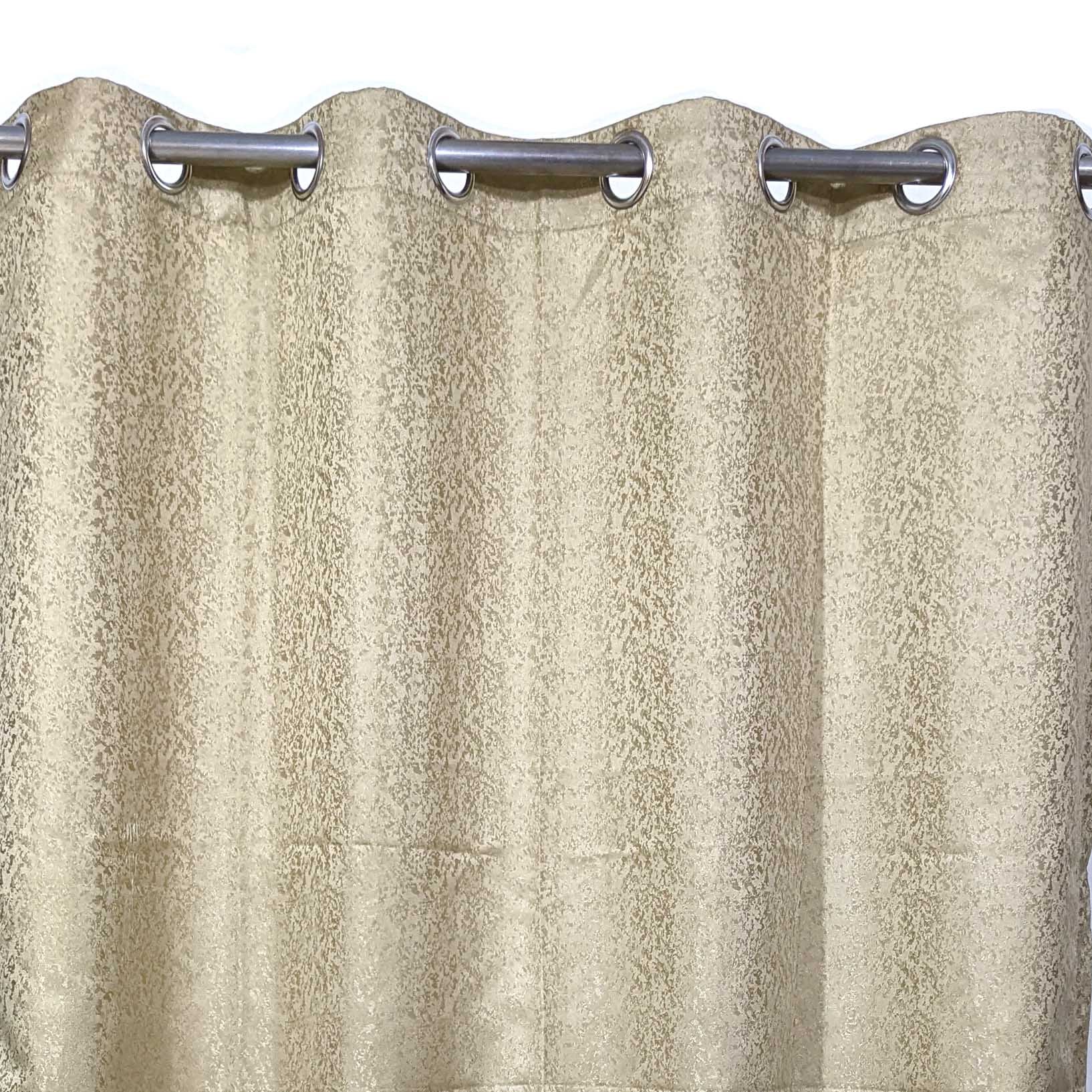 Self Print Thick Shanghai Curtain Gold