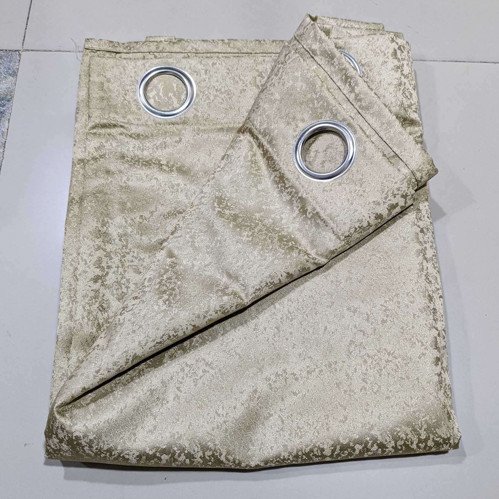 Self Print Thick Shanghai Curtain Gold