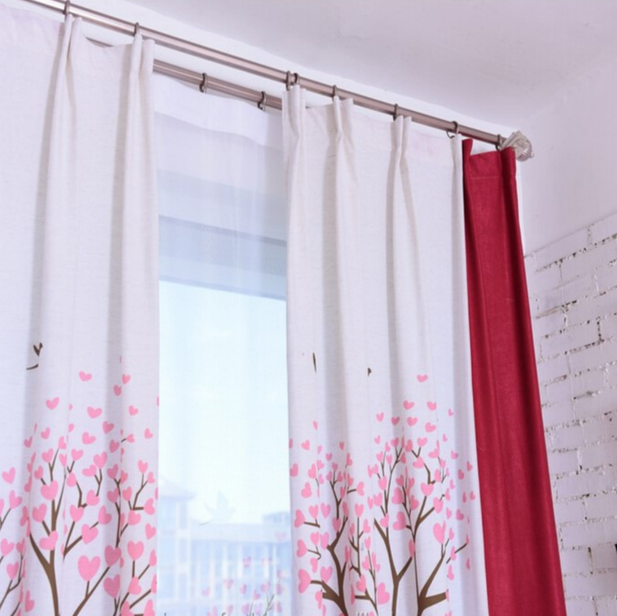 Pair of Digital Printed Combination Curtains