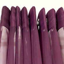 Plain Maroon Purple Net Sheer Chiffon Curtain