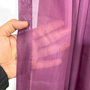 Plain Maroon Purple Net Sheer Chiffon Curtain