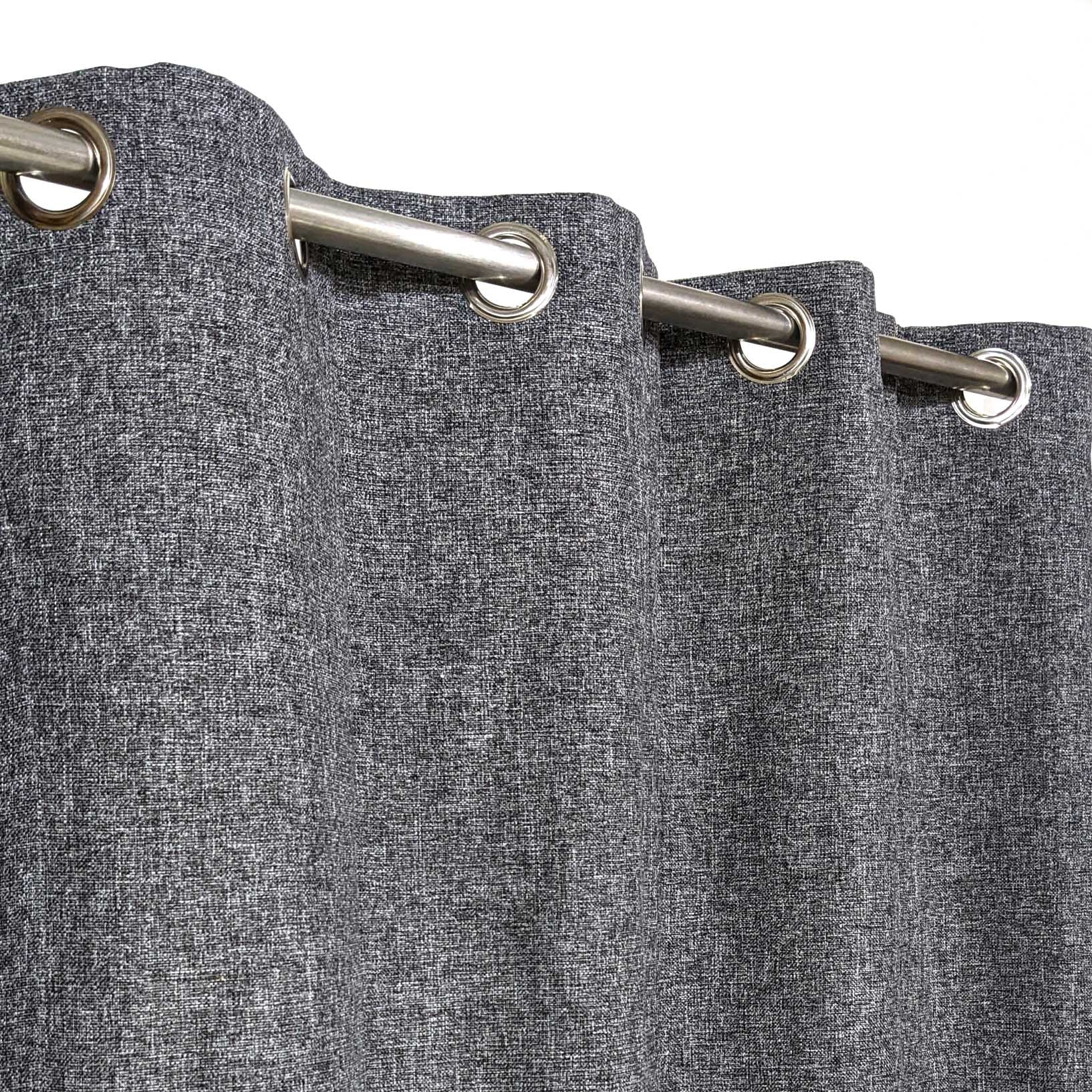 Premium Thick Jute Curtain Black & White