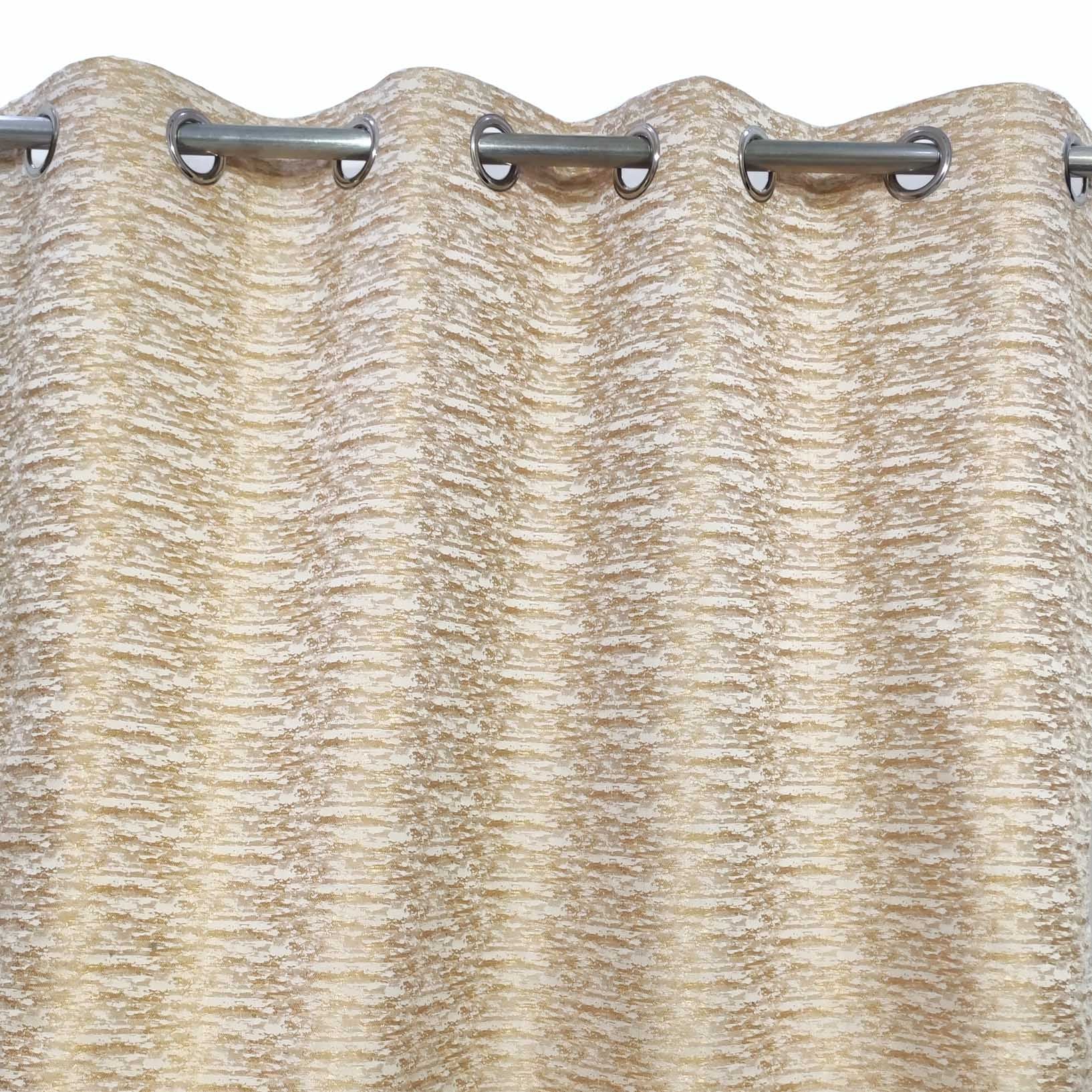Thick Viscose Curtain Golden on Off-White