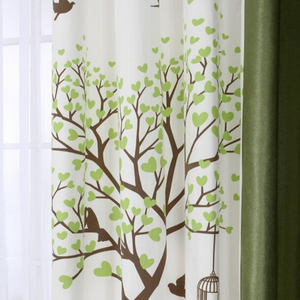 Pair of Digital Printed Combination Curtains
