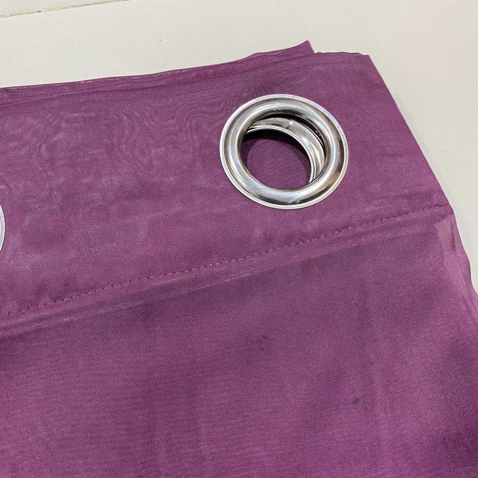 Plain Maroon Purple Net Sheer Chiffon Curtain