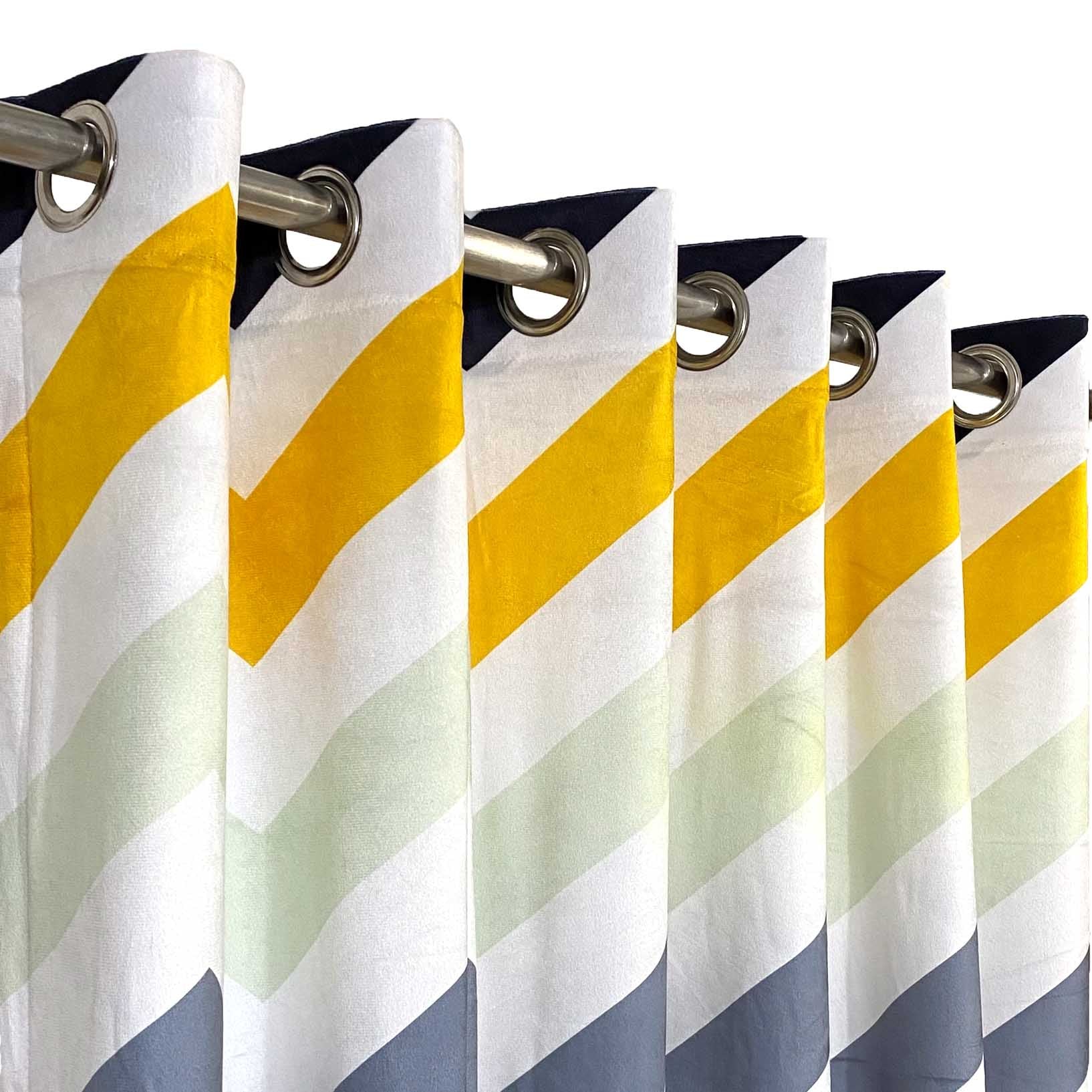 Digital Printed Curtain Multi ZIG ZAG