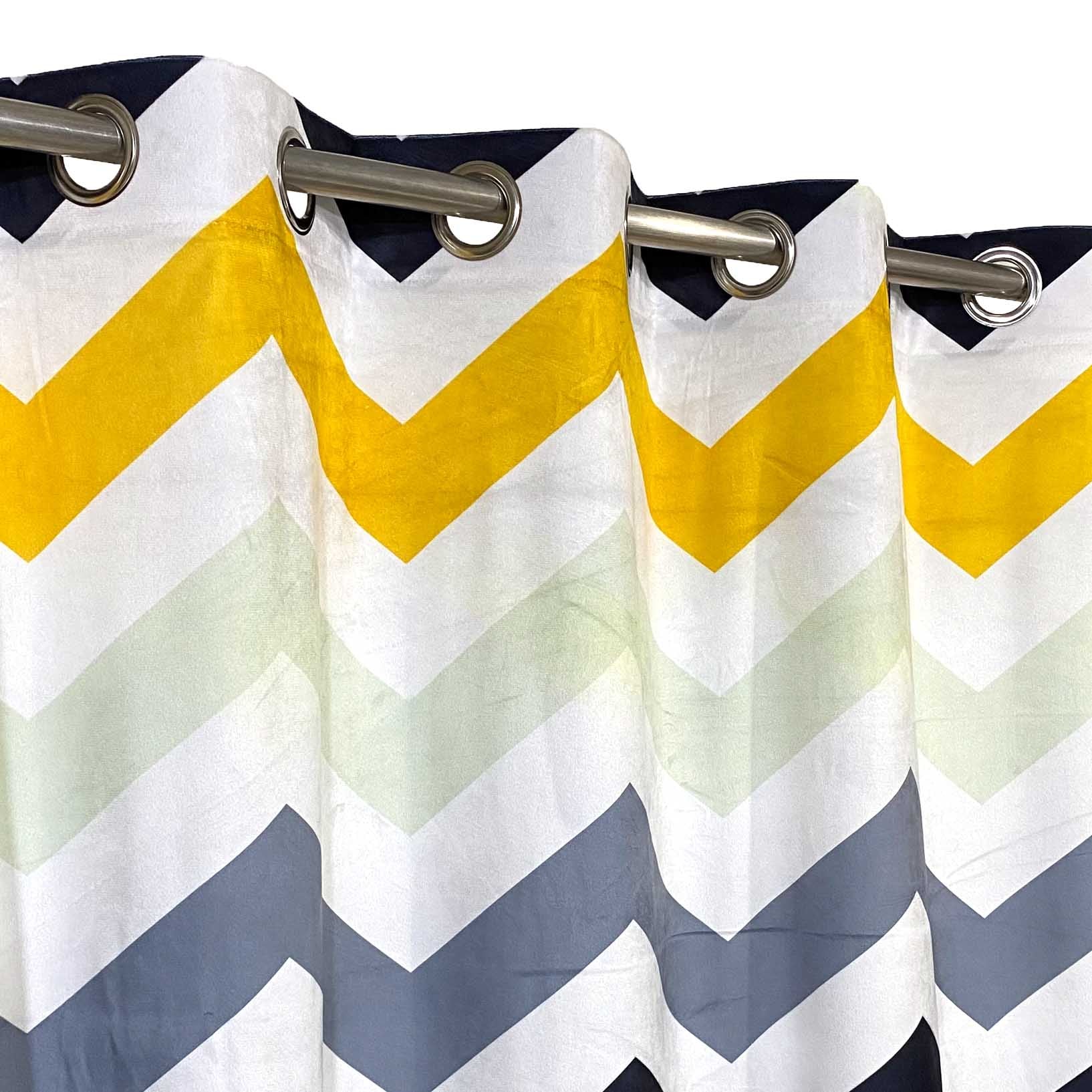 Digital Printed Curtain Multi ZIG ZAG