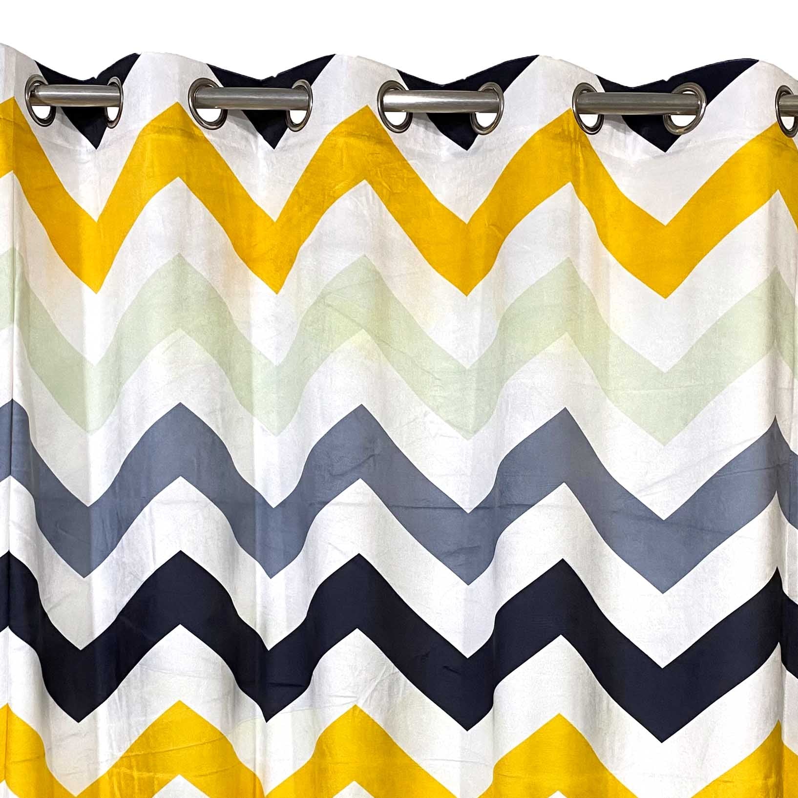 Digital Printed Curtain Multi ZIG ZAG
