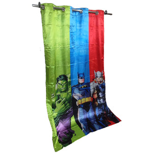 Pair Of Silk Curtains Super Heros