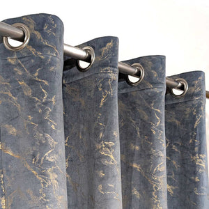 Premium Textured Velvet Curtain Grey