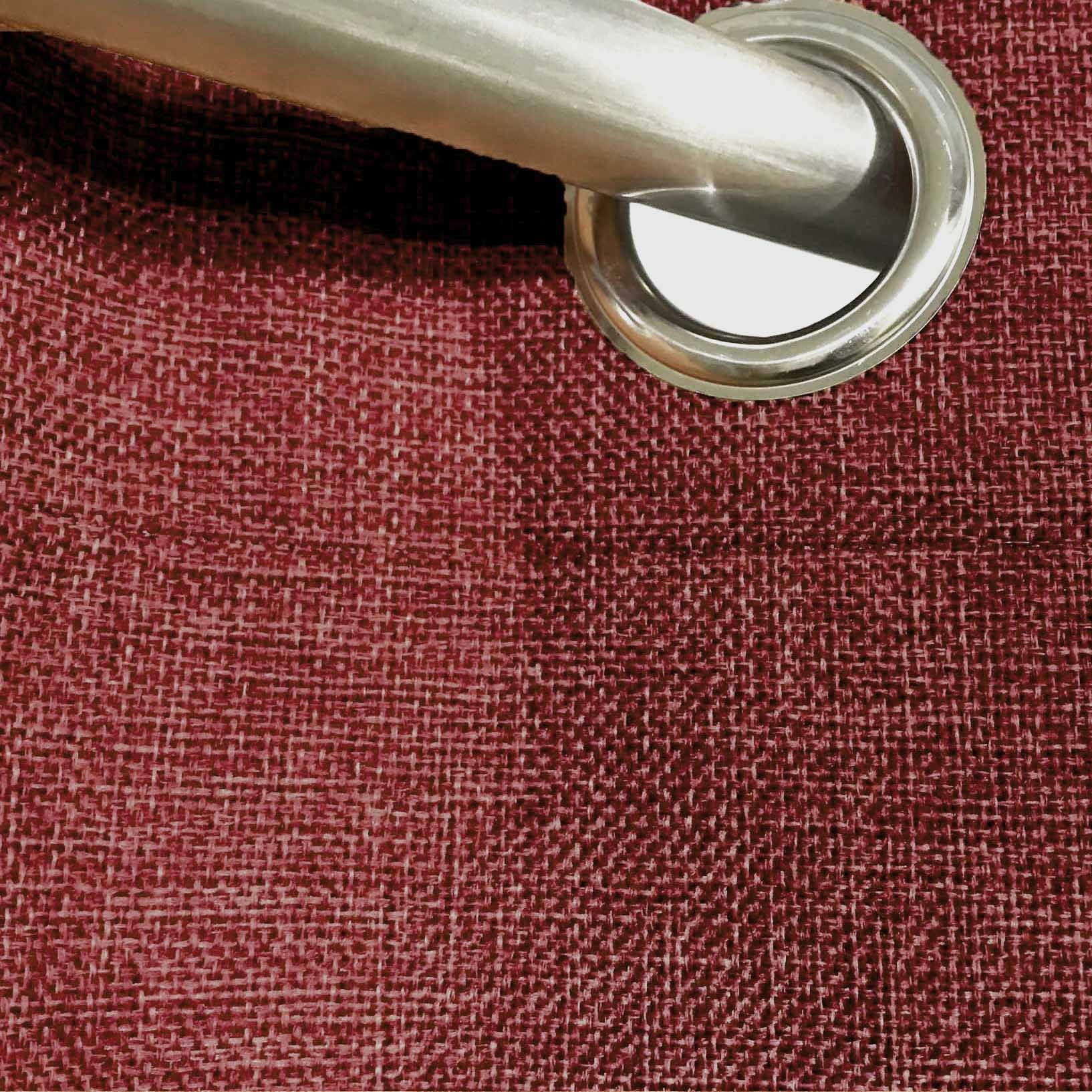 Premium Thick Jute Curtain Redish Maroon