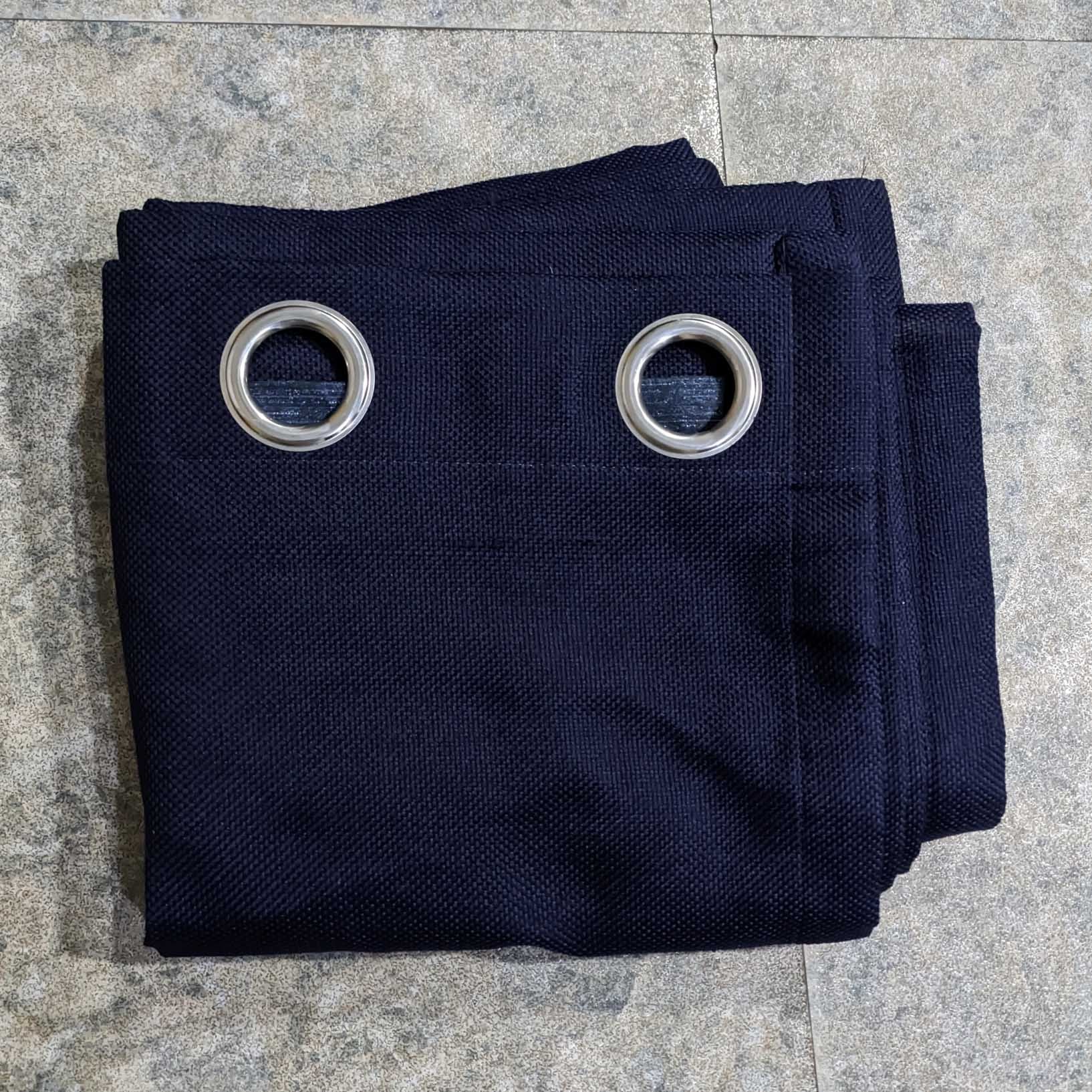 Premium Thick Jute Curtain Navy Blue