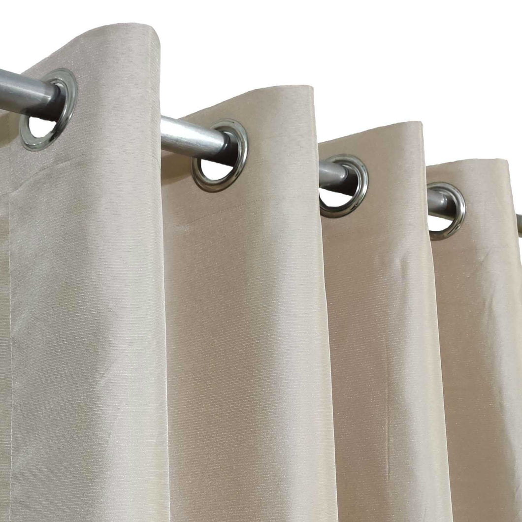 Plain Silk Curtain Ivory Matte