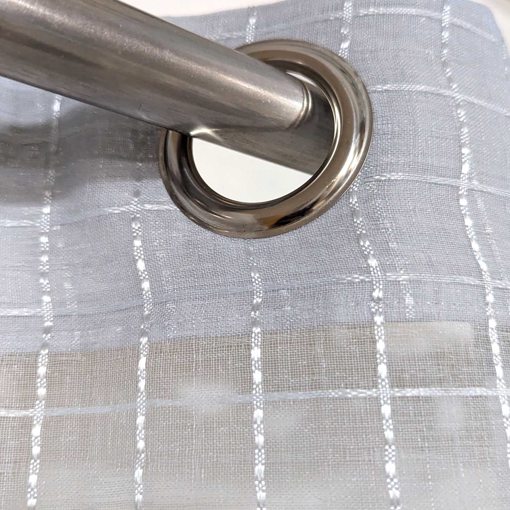 Premium Net Sheer Chiffon Curtain Box Thread Lite Grey