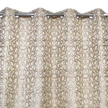 Thick Viscose Curtain Lite Brown & Gold on Off-White