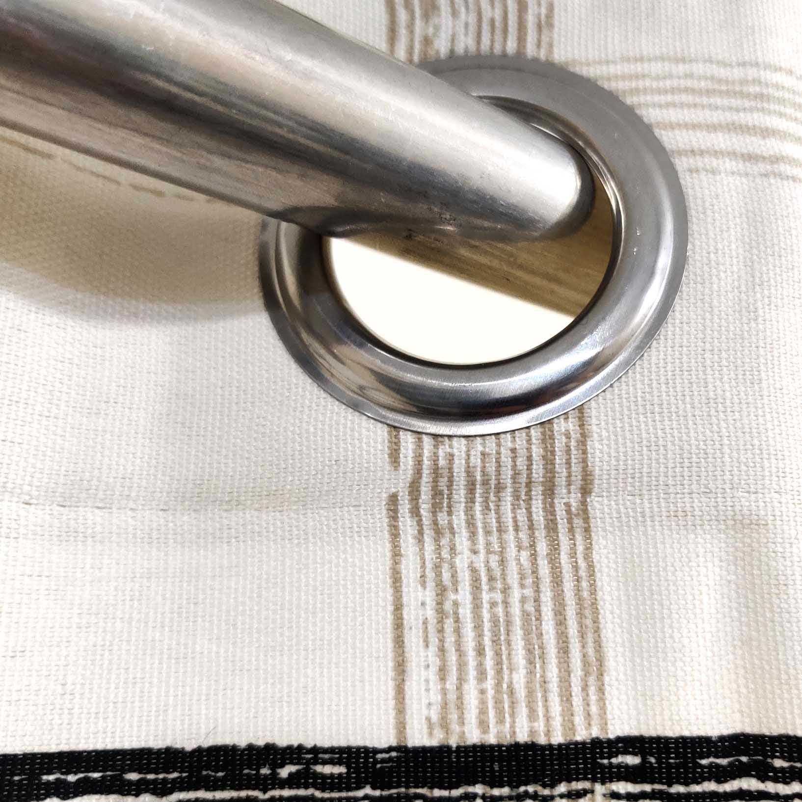 Extra Wide 84" Off-White Checkered Duck Cotton Curtain