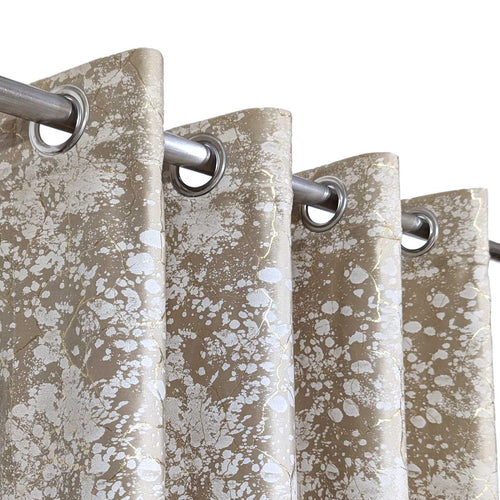 Premium Textured Velvet Curtain Beige
