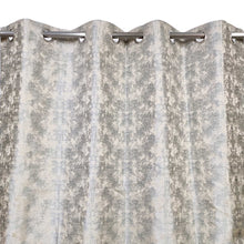 Thick Viscose Curtain Silver & Gold on Off-White