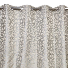 Thick Viscose Curtain Silver & Gold on Off-White