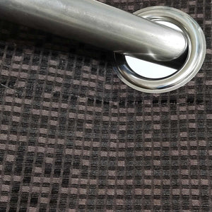 Dark Brown 3D Jacquard Curtain