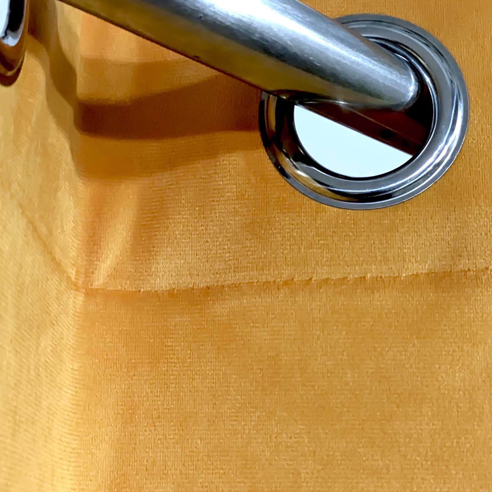 Plain Velvet Curtain Mustard Yellow (2 Pcs Available Only)