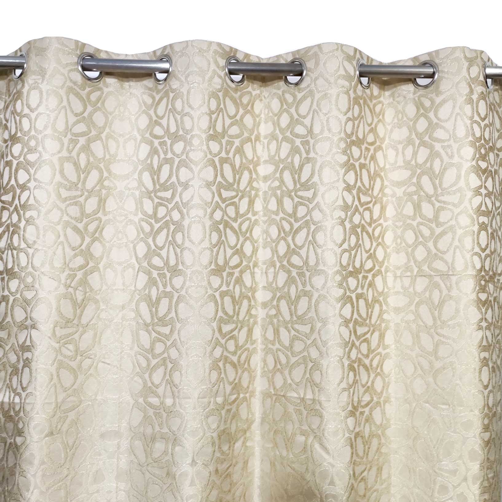Thick Viscose Curtain Lite Gold on Off-White