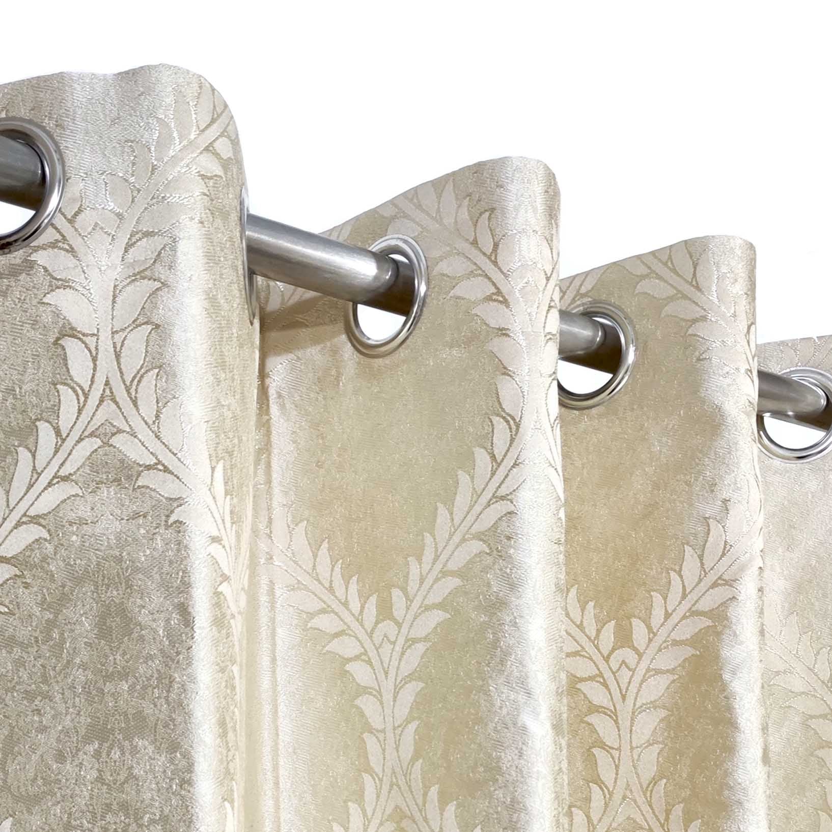 Thick Viscose Curtain Lite Gold on Off-White