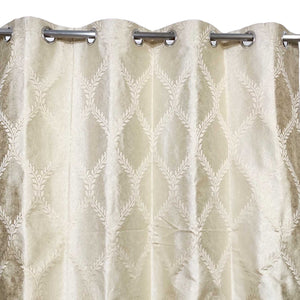 Thick Viscose Curtain Lite Gold on Off-White