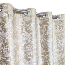 Premium Textured Velvet Curtain Beige