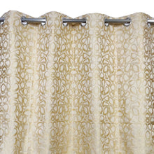 Thick Viscose Curtain Golden on Off-White