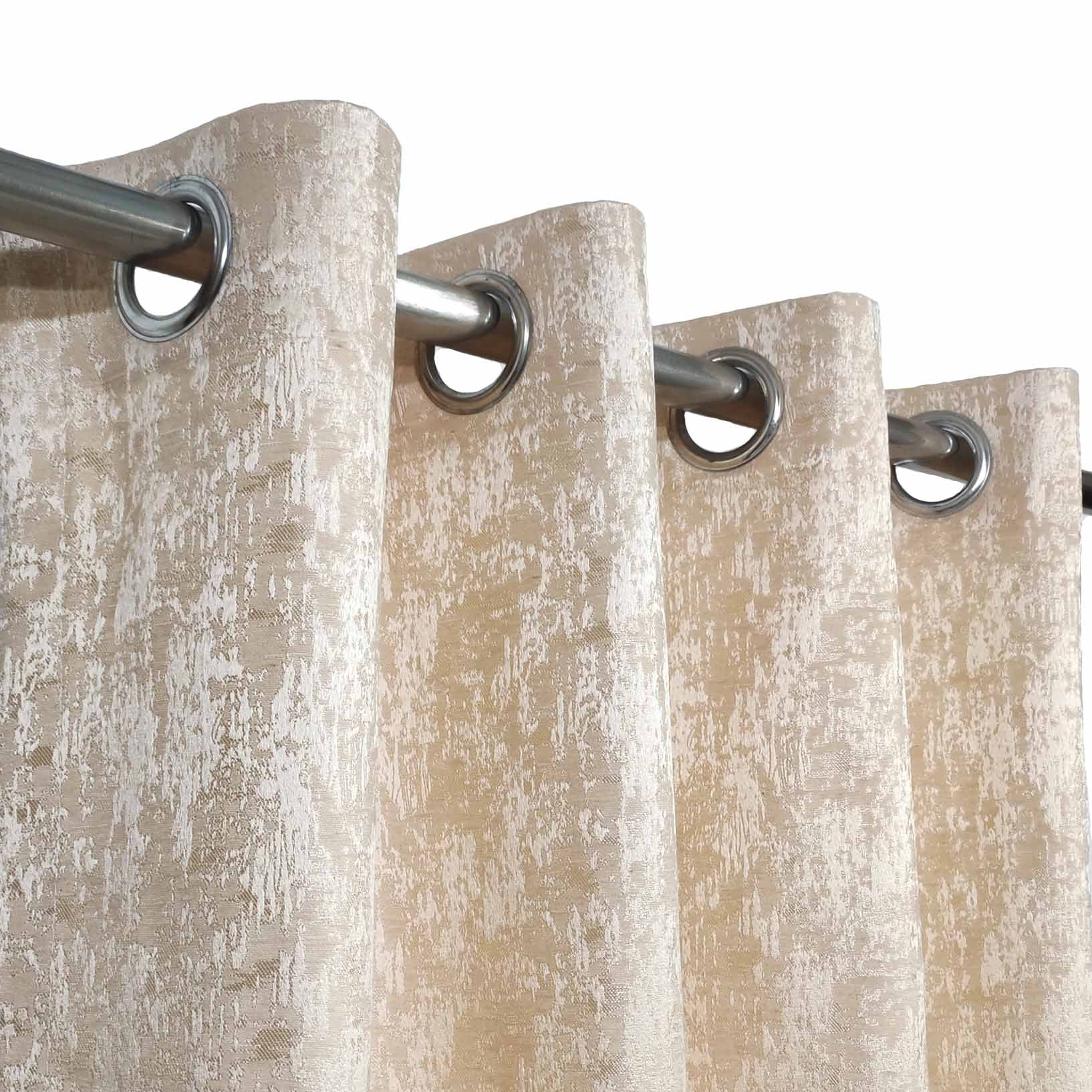 Self Print Thick Shanghai Curtain Cream Color