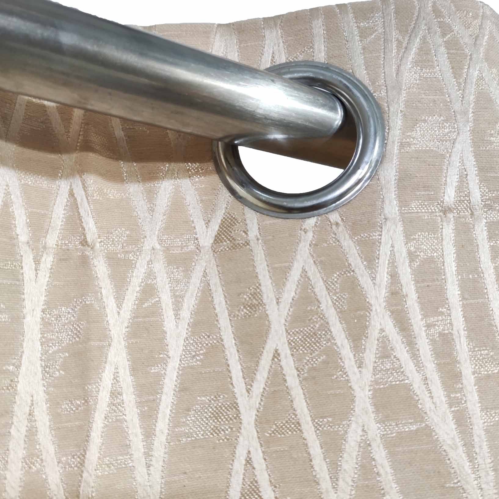 Self Print Thick Shanghai Curtain Cream Color