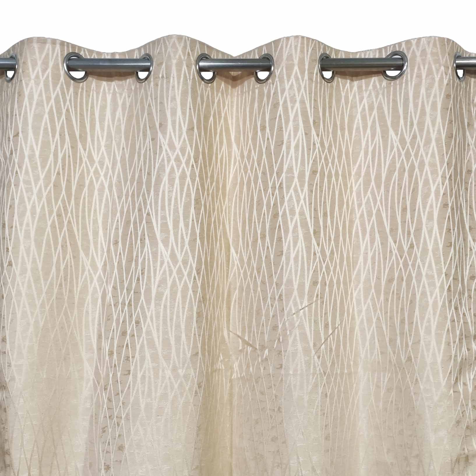 Self Print Thick Shanghai Curtain Cream Color